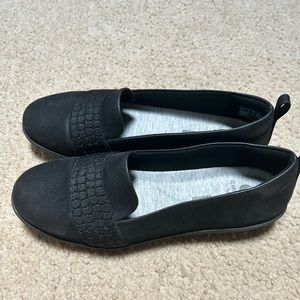 Clark’s Cloudsteppers . Very comfortable padded cushion black flats